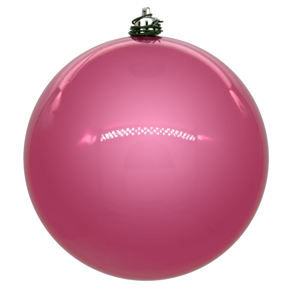 Vickerman 4.75" Pink Pearl UV Drilled Ball Ornament, 4 per bag.