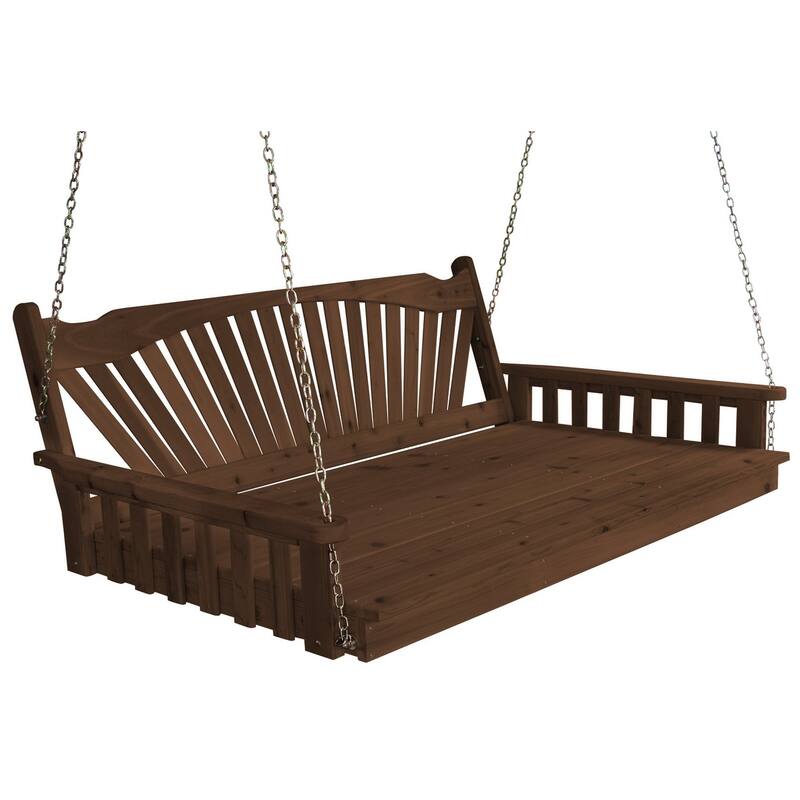 Cedar 4' Fanback Swingbed