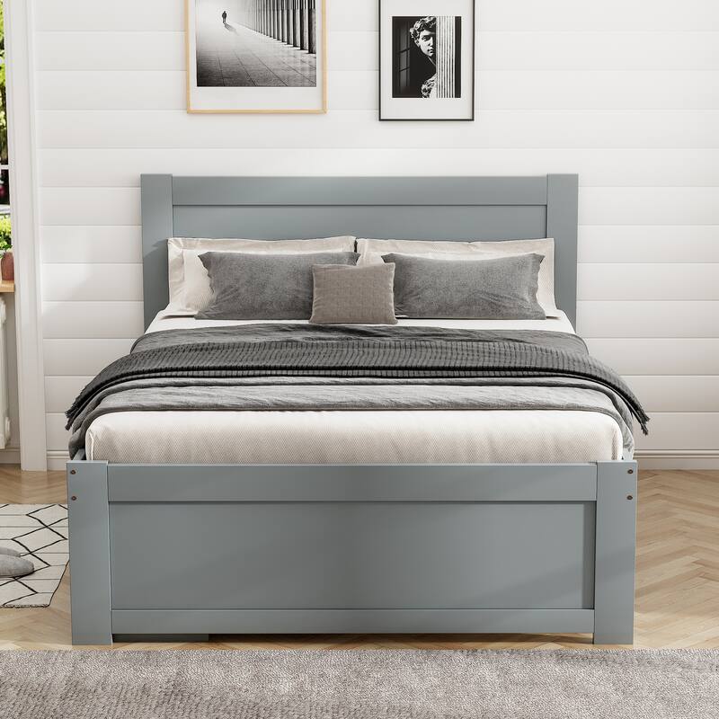 Twin Size Modern Platform Bed with Drawer and Two Storage Shelves