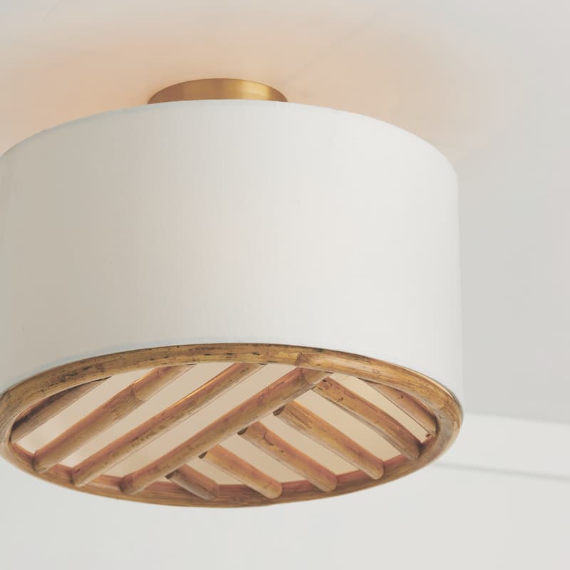 Soleil 3-light Matte Brass Convertible Semi-Flush/ Pendant