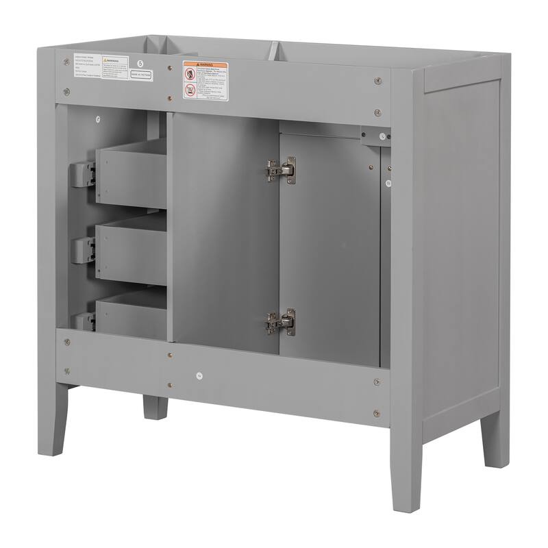 GDFStudio - Nathaniel Brooks 36-Inch Freestanding Bathroom Vanity Cabinet Base