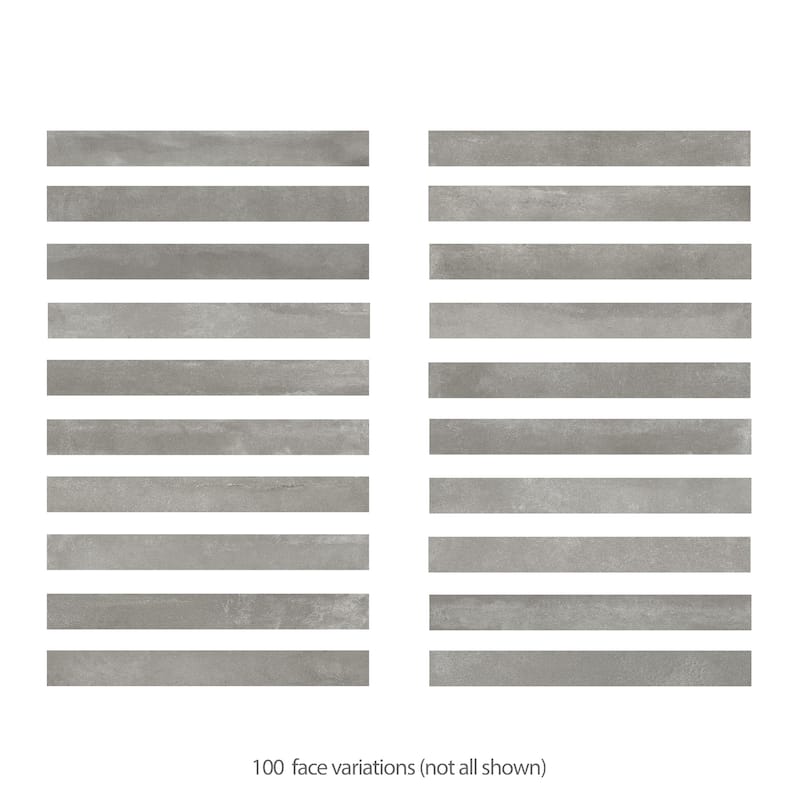 Merola Tile Tucson Dark Grey 1-7/8" x 17-3/4" Porcelain Floor and Wall Tile