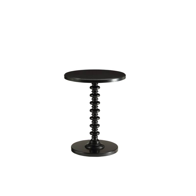Transitional Style Wooden Side Table - Black