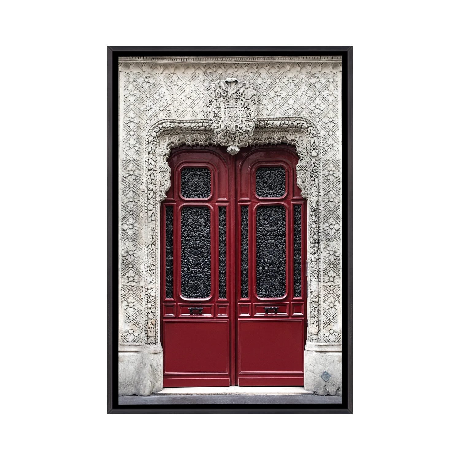 iCanvas Red Parisian Door by Karen Mandau Framed - Bed Bath & Beyond -  37751547