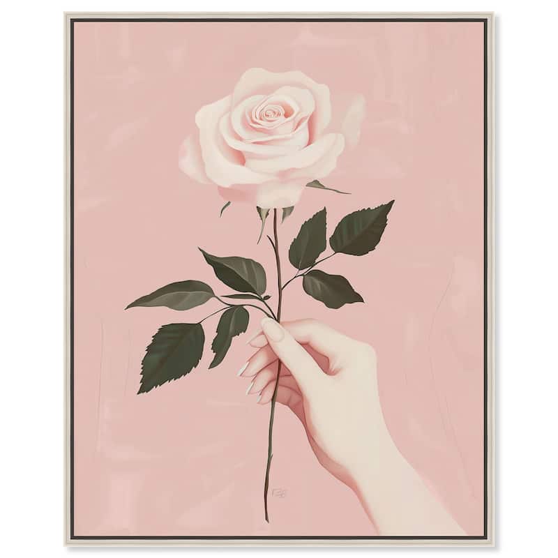 Gift of a Rose Canvas by Art Remedy - 16" x 20" - Silver
