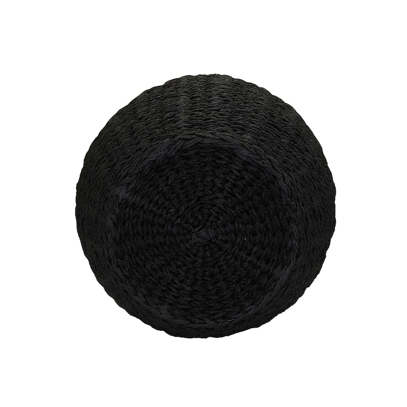 Household Essentials Handwoven Barrel Wicker Storage Basket Side Table - 17.0"L x 17.0"W x 19.0"H