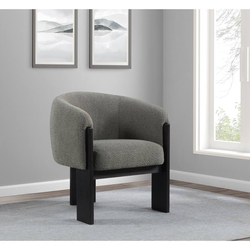 Valdez Boucle Upholstered Barrel Back Accent Chair - 28.25'' x 28.25'' x 31.25''