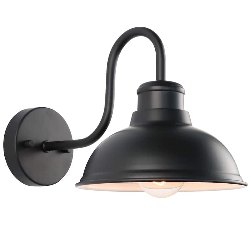 1-Light Outdoor Matte Black Wall Sconce