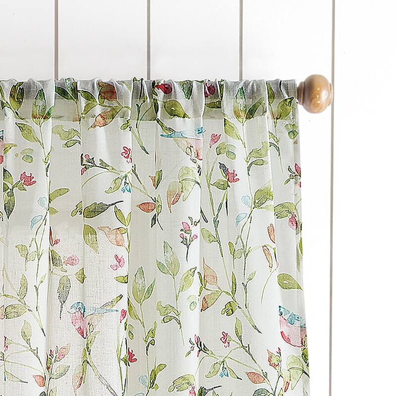 Martha Stewart Kensington Garden Print Poletop Curtain Panel Pair
