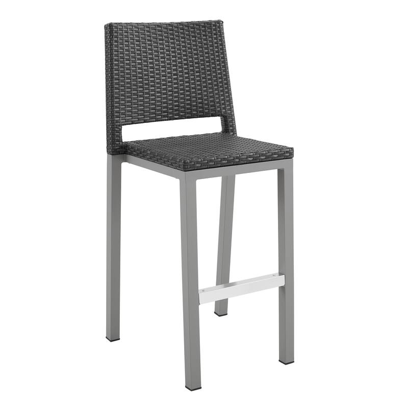 Corvus Plymouth Patio Aluminum 30inch Outdoor Wicker Bar Stools (Set