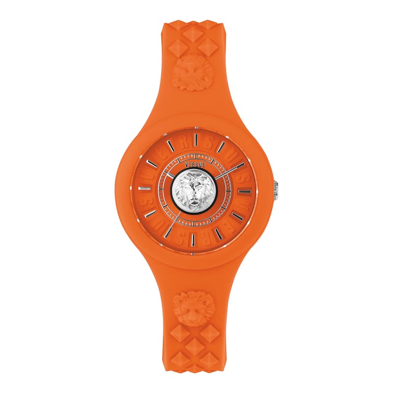 Versus Versace Fire Island Lion Strap Watch - Orange