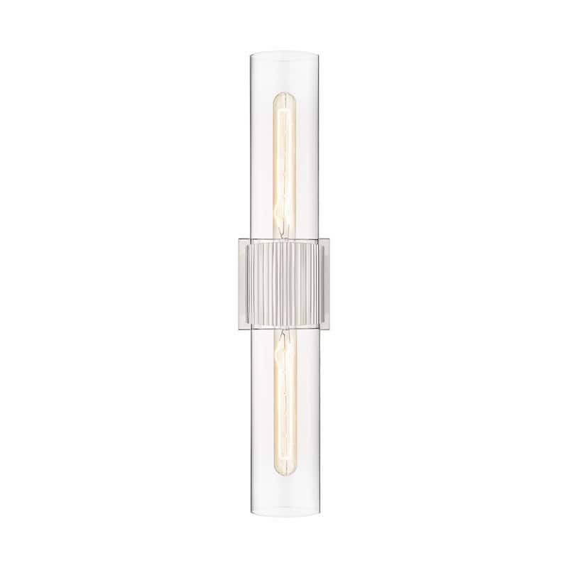 Innovations Lighting Bolivar - 2 Light 12" Wall-Mounted Bath Vanity Light - Clear/Satin Nickel