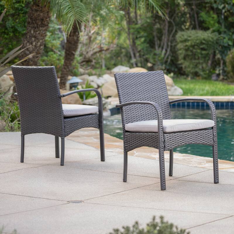 outdoor PE WICKER DINING CHAIR ,SET OF 2 PCS