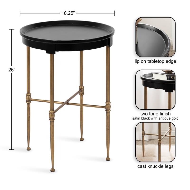 Kate and Laurel Valdi Round Side Table