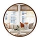 preview thumbnail 30 of 80, Classic Wooden Frame Farmhouse Round Wall Mirror