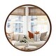 preview thumbnail 74 of 80, Classic Wooden Frame Farmhouse Round Wall Mirror 24 inches - Satin Walnut