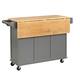 3-drawer Drop Leaf Kitchen Cart