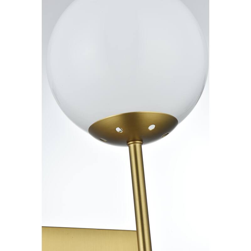 Nina 1 Light White Glass Wall Sconce