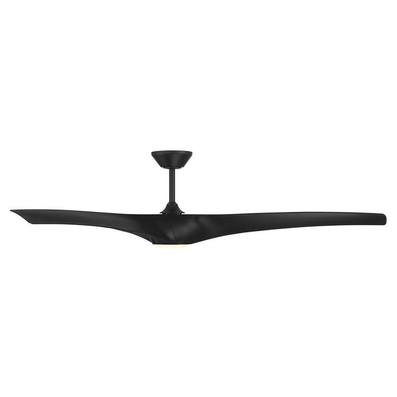 Zephyr 72" 3-Blade Indoor/Outdoor Smart Fan in Graphite Weathered Wood w/ Selectable LED (2700K-5000K) & Remote