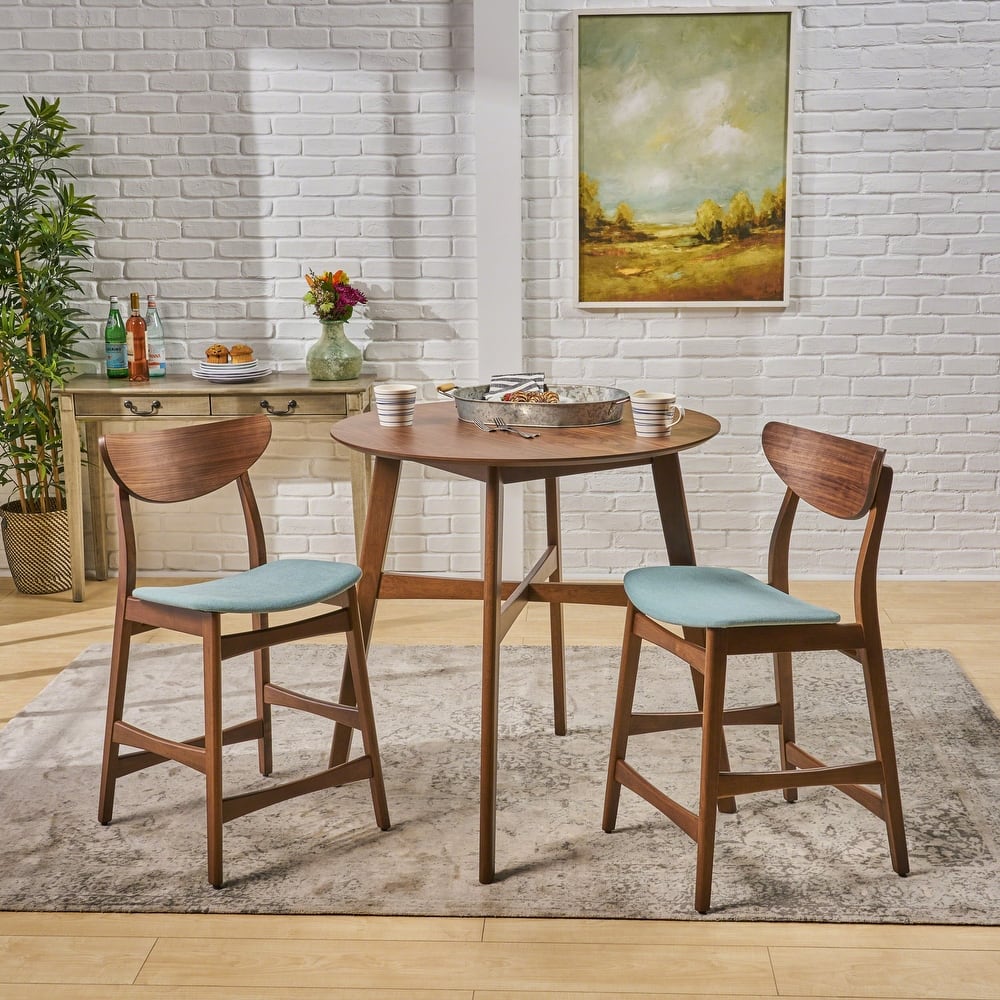 Carson Carrington Lund 3-piece Wood Counter-height Round Dining Set by Christopher Knight Home