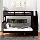 preview thumbnail 34 of 38, Stairway Twin-Over-Full Bunk Bed with Storage and Guard Rail,Space-Efficient Multifunctional Bunk Bed With Storage