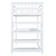 preview thumbnail 55 of 82, Space-Saving Loft Bed with Storage Shelves and Desk, Solid Wood Loft Bed Frame with Ladder and Guardrail for Kids Teens Adults