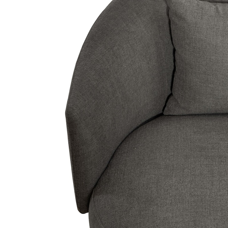 Haley Upholstered Swivel Cuddler Chair - Width 47" x Depth 44" x Height 31"