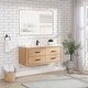 preview thumbnail 45 of 106, Cristo Floating Bath Vanity with White Quartz Stone Top and Mirror