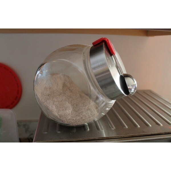 58 Ounce Glass Penny Jar with Scoop for Candy, Dry Goods, and ...