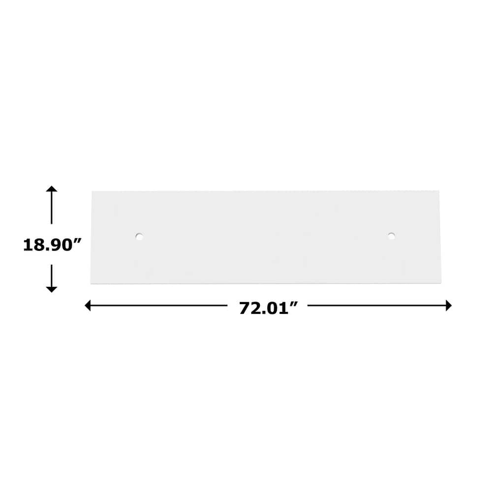 Thin Modern White and Black Solid Surface Vanity Countertop - Sizes 24", 30", 36", 48", 60", 72", 84"