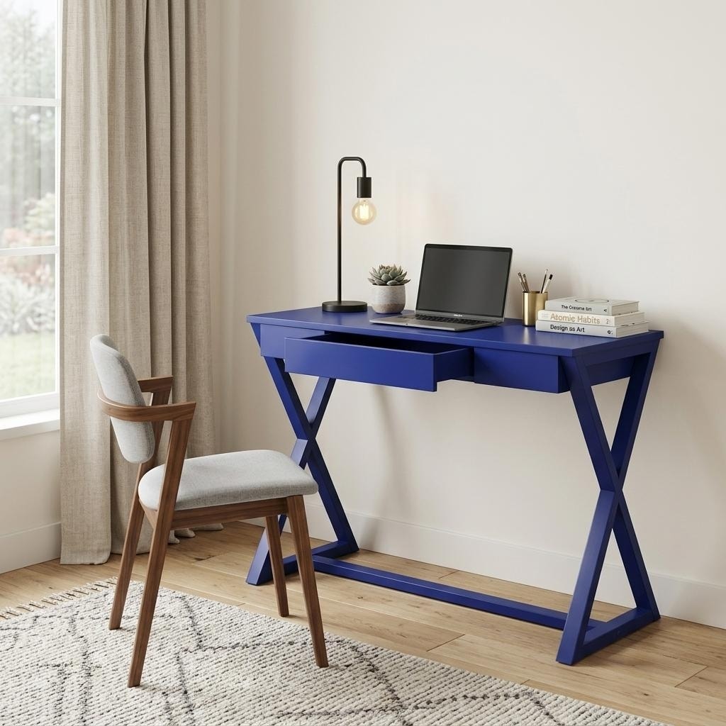 HomeRoots 42" Blue Writing Desk