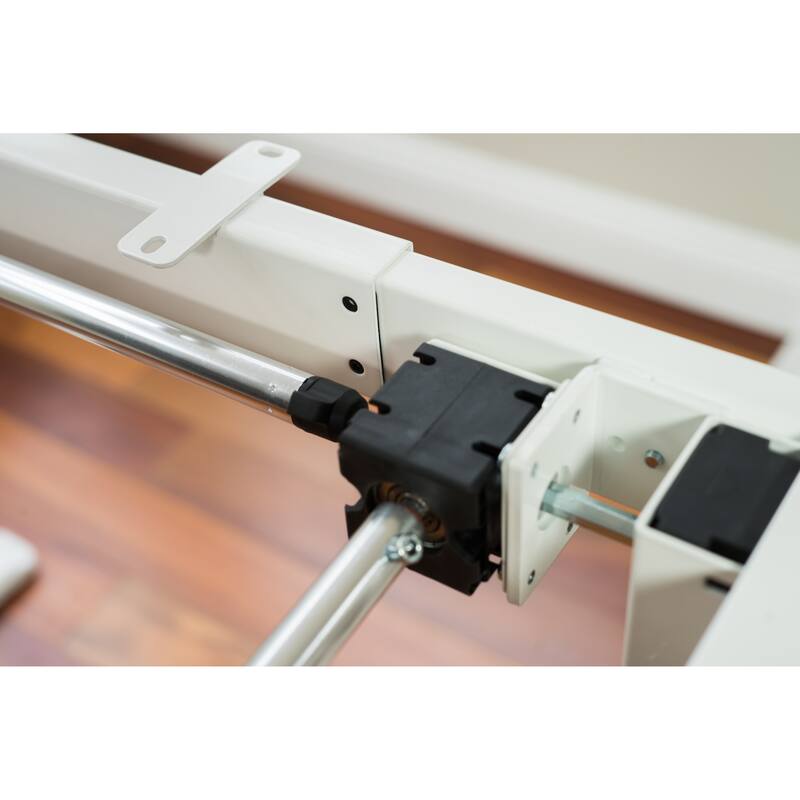 Canary Products White Height Adjustable Crank Desk Frame, Tabletop Not Included, 48.56 Inch Max Height - Metal Finish - White