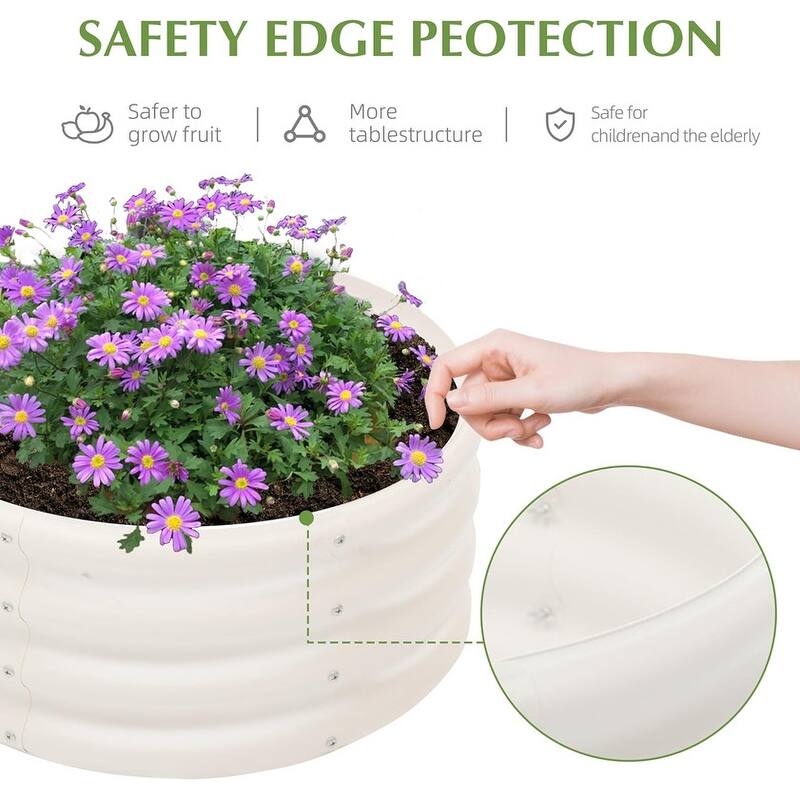 2 Pack Galvanized Raised Garden Bed,Outdoor