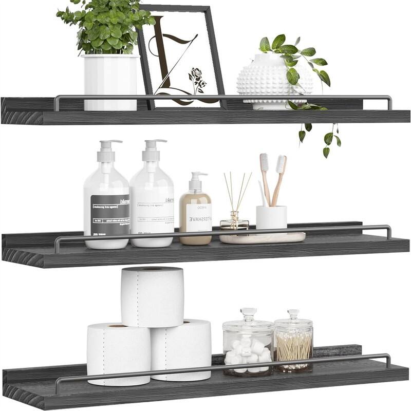 Bathroom Shelves Over Toilet Wall - 6"D x22"W x 1.5"H