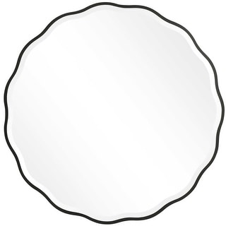 Uttermost Aneta 42" Round Contemporary Fluted Scalloped Frame Large