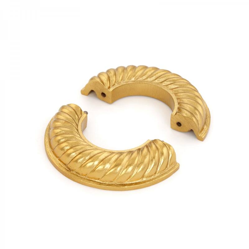 Brass Finish Coated Aluminum Radiator Flange Le Cruller Style 1.5" (IPS) Pipe Flanges 1.88" ID - 3.88" OD Renovators Supply