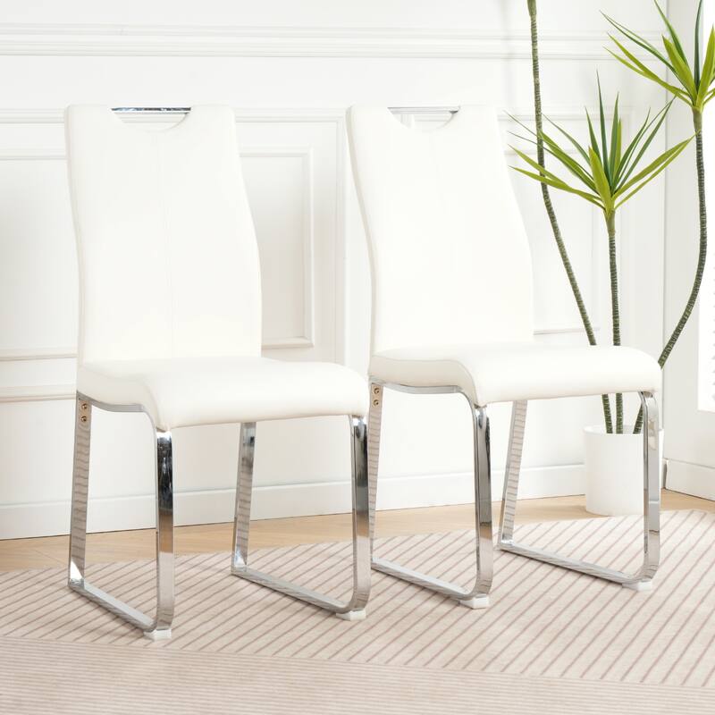 Modern Dining Chair with Metal Chair Legs (Set Of 2)