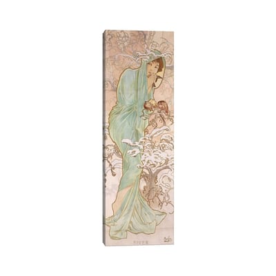 iCanvas "Winter (Hiver), c.1896" by Alphonse Mucha Canvas Print