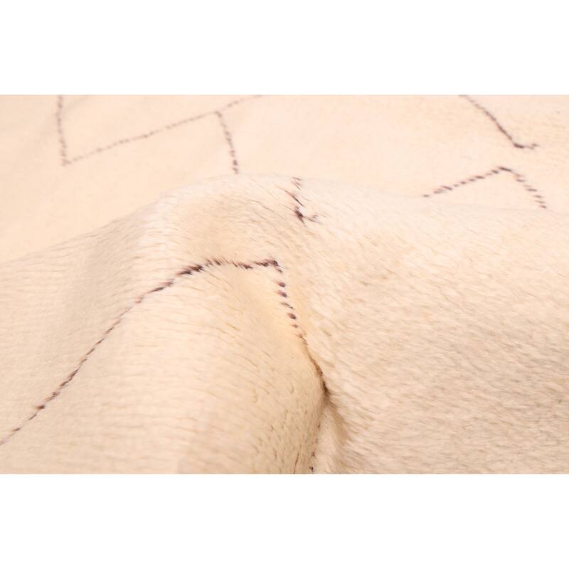 ECARPETGALLERY Hand-knotted Pak Finest Marrakesh Cream Wool Rug - 8'6 x 9'8