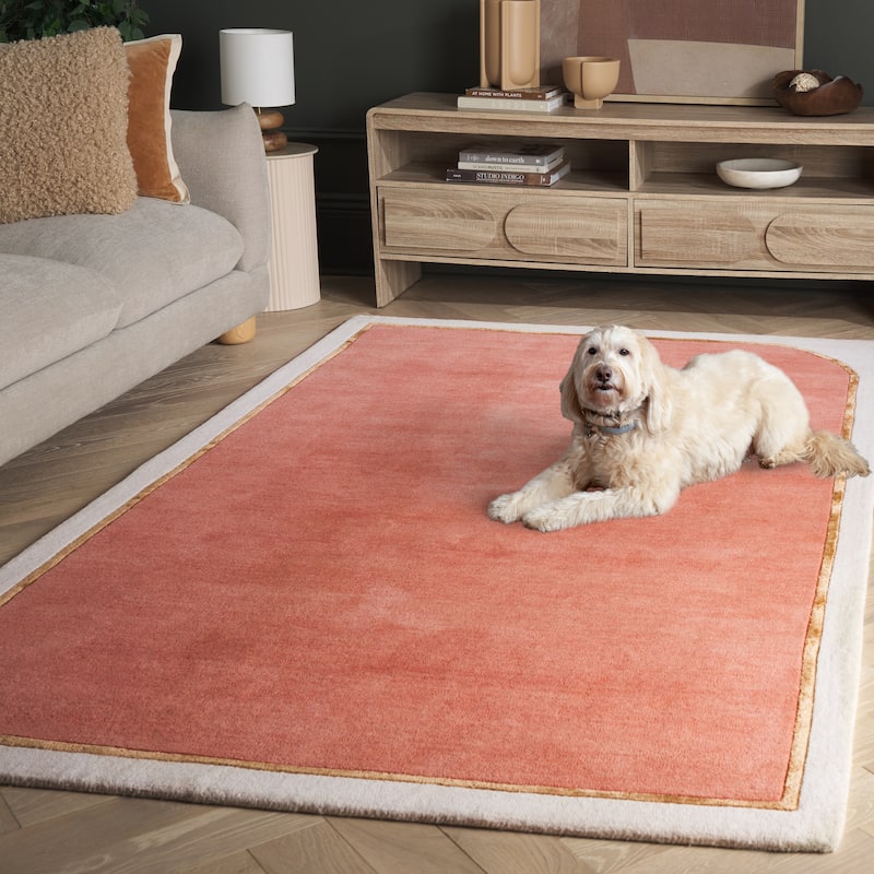 SAFAVIEH Handmade Fifth Avenue Abla Border Design Wool Rug