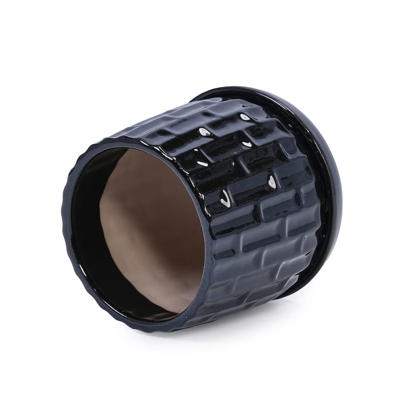 2 Pack Succulent Pots, 6" & 8" Mini Ceramic Plant Pots for Flower or Cactus Plants