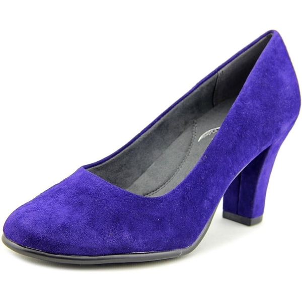 Aerosoles Dolled Up Women Round Toe Suede Blue Heels