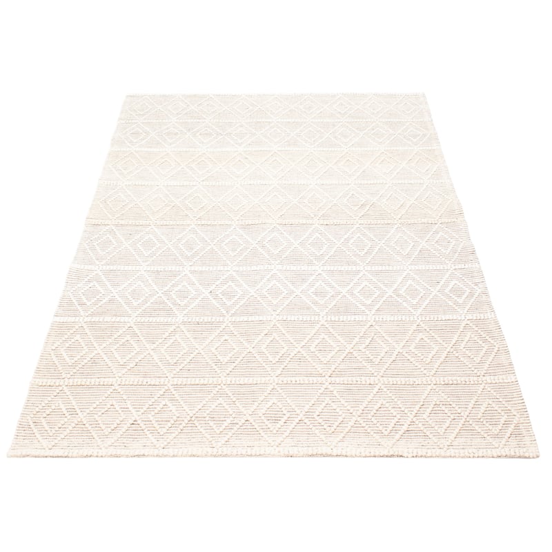 ECARPETGALLERY Braid weave Sienna Cream Wool Rug - 6'1 x 8'10