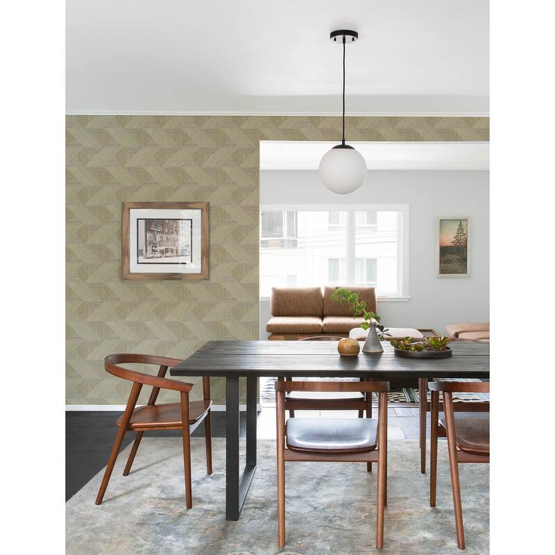 A-Street Prints Presley Coffee Tessellation Wallpaper