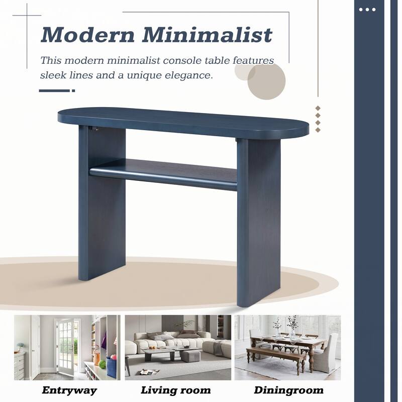 Elegant Minimalist Console Table(Navy)