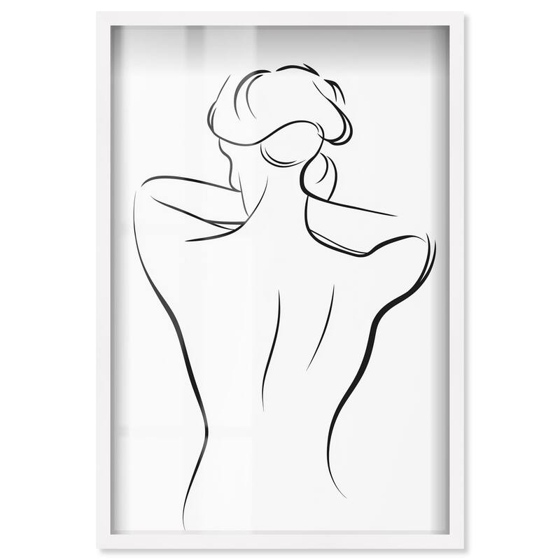 Woman in Contour II Shadowbox by Art Remedy - White - 36" x 54"