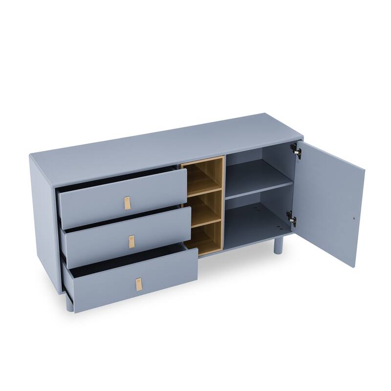 Storage Cabinet with Doors and Drawers