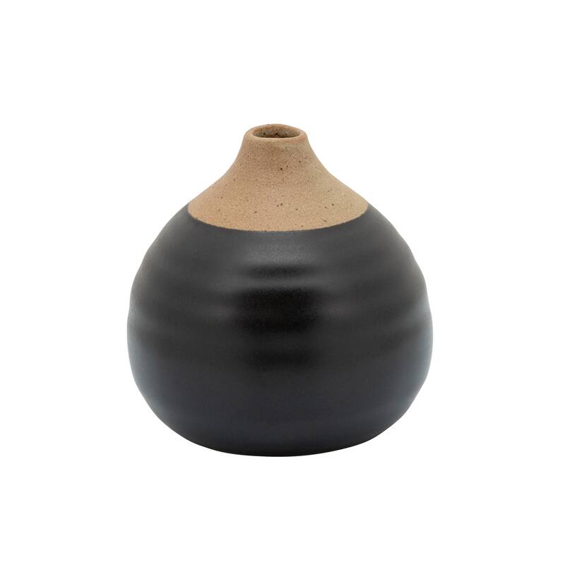Sagebrook Home Modern Coastal Small Ceramic Bud Vases, Set of 3