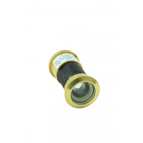 Door Peephole Viewer Brass 160 degree 1 1/8 to 2 1/16 Adjustable Length Renovators Supply