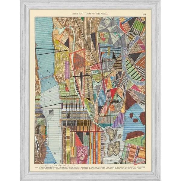 Shop Easy Art Prints Nikki Galapon S Modern Map Of New York I Premium Canvas Art Overstock 25748780
